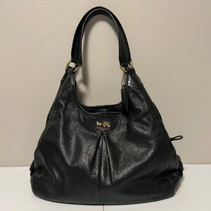 Coach Madison Maggie Hobo Shoulder Bag Pebbled Leather